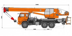 Кран-подъёмник 25-30 тонны 32,5 метра